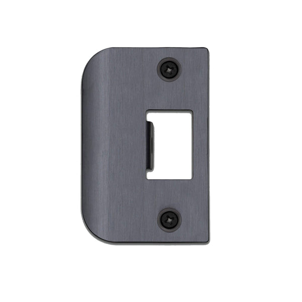 D Shaped Strike Plate in Gun Metal Grey