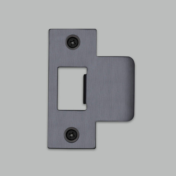 T Shaped Strike Plate in Gun Metal Grey for 54mm Doors