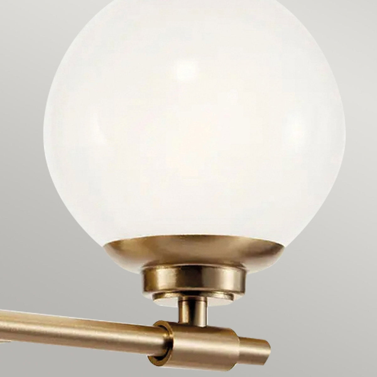 Benno Twin IP44 Wall Light in Champagne Bronze with White Opal Glass Diffusers
