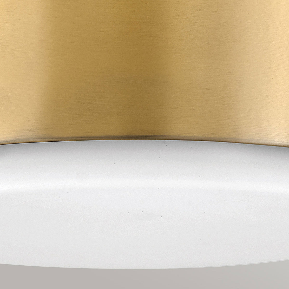 Cedric Small Flush Mount Ceiling Light in Lacquered Brass with Etched Opal Glass Diffuser
