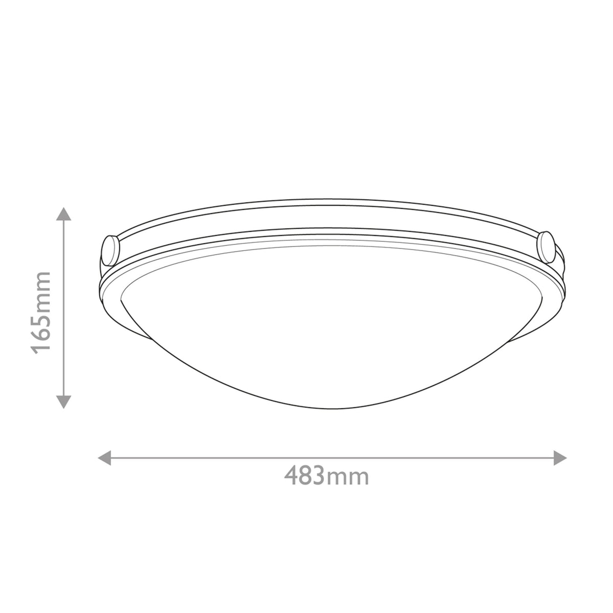 Collier Medium Flush Ceiling Light in Black Oxide with Opal Glass Diffuser