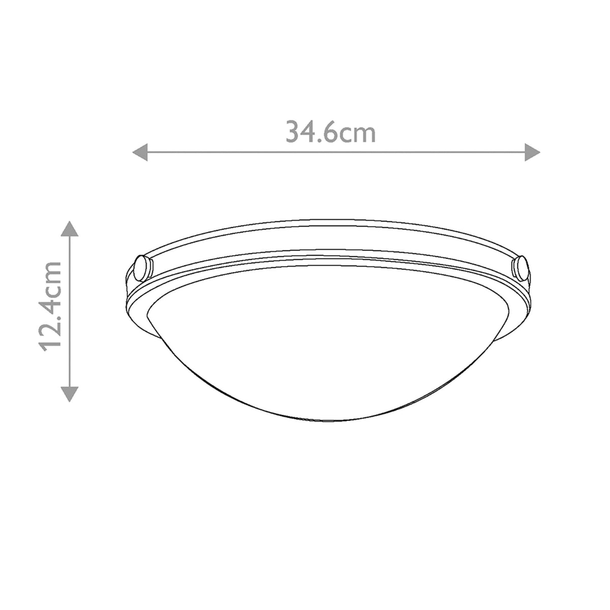 Collier Small Flush Ceiling Light in Black Oxide with Opal Glass Diffuser