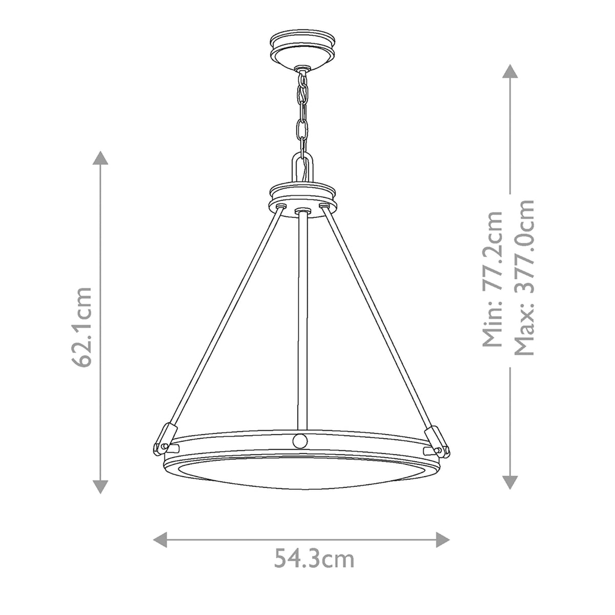 Collier Pendant in Heritage Brass with Opal Glass Diffuser