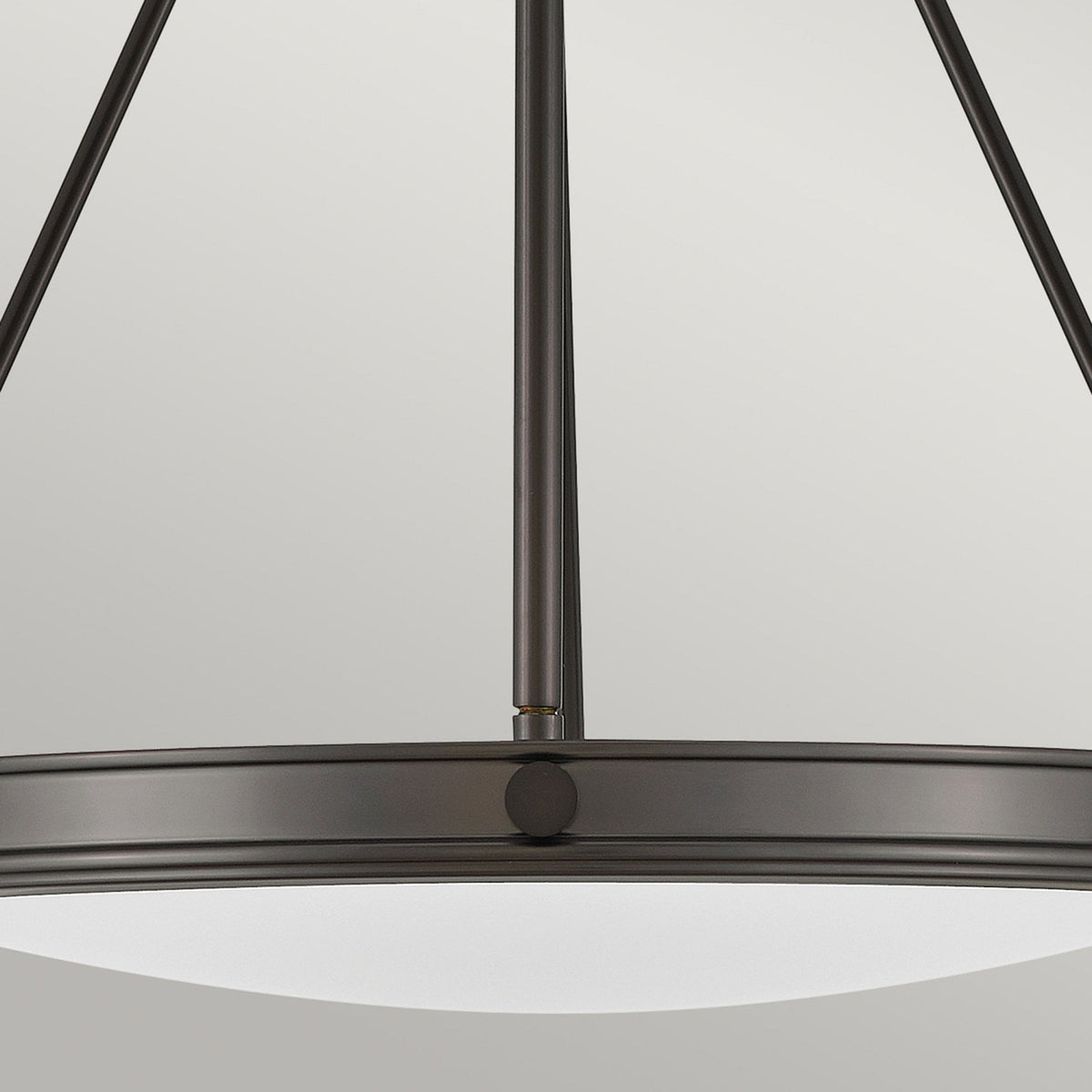 Collier Pendant in Black Oxide with Opal Glass Diffuser