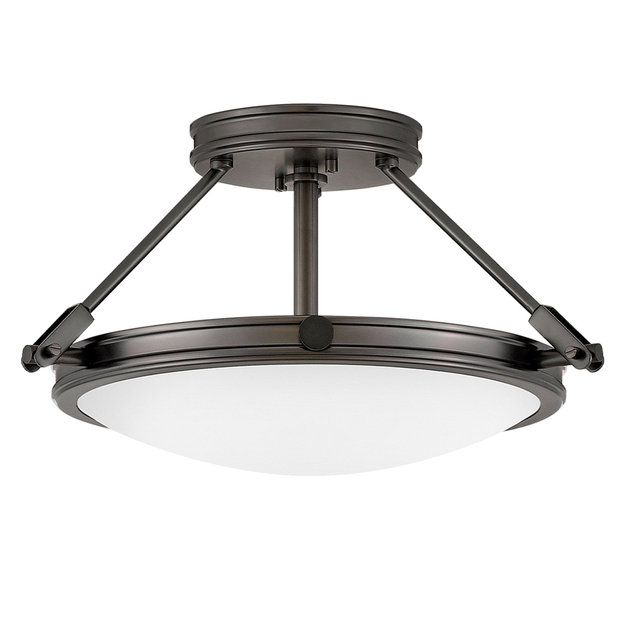 Hinkley Lighting Collier Small Semi-Flush Ceiling Light in Black Oxide ...