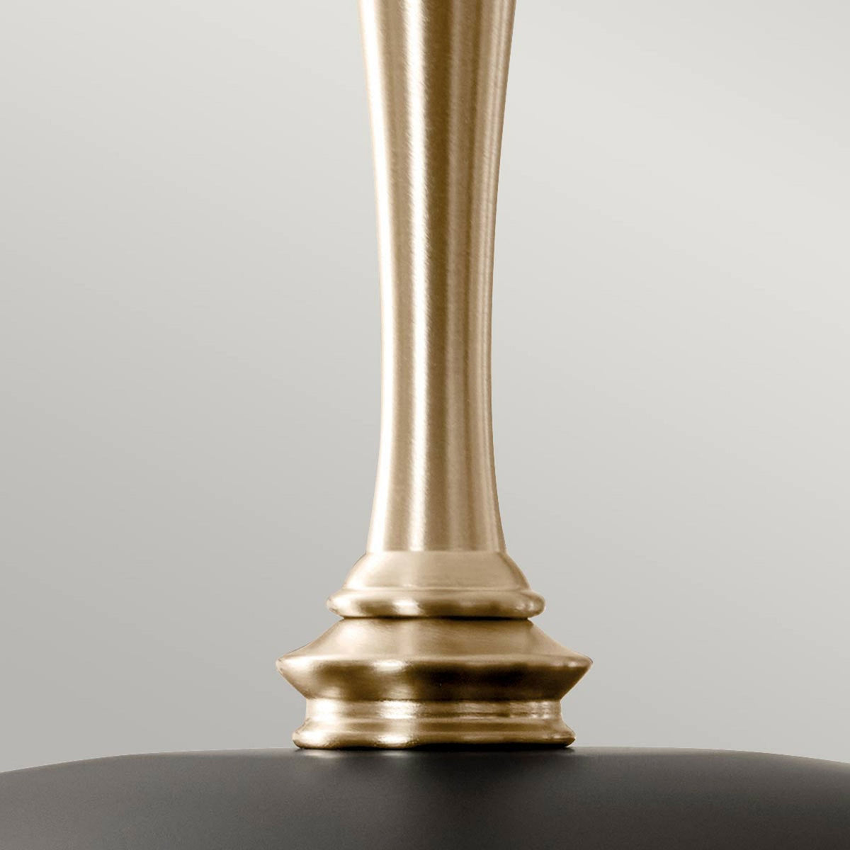 Delarosa Single Drop Pendant in Black and Champagne Bronze