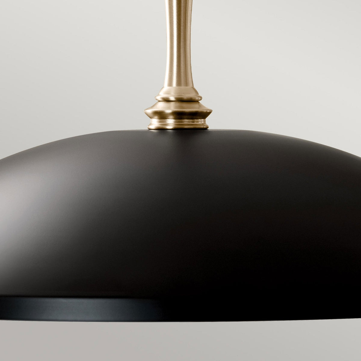 Delarosa Single Drop Pendant in Black and Champagne Bronze