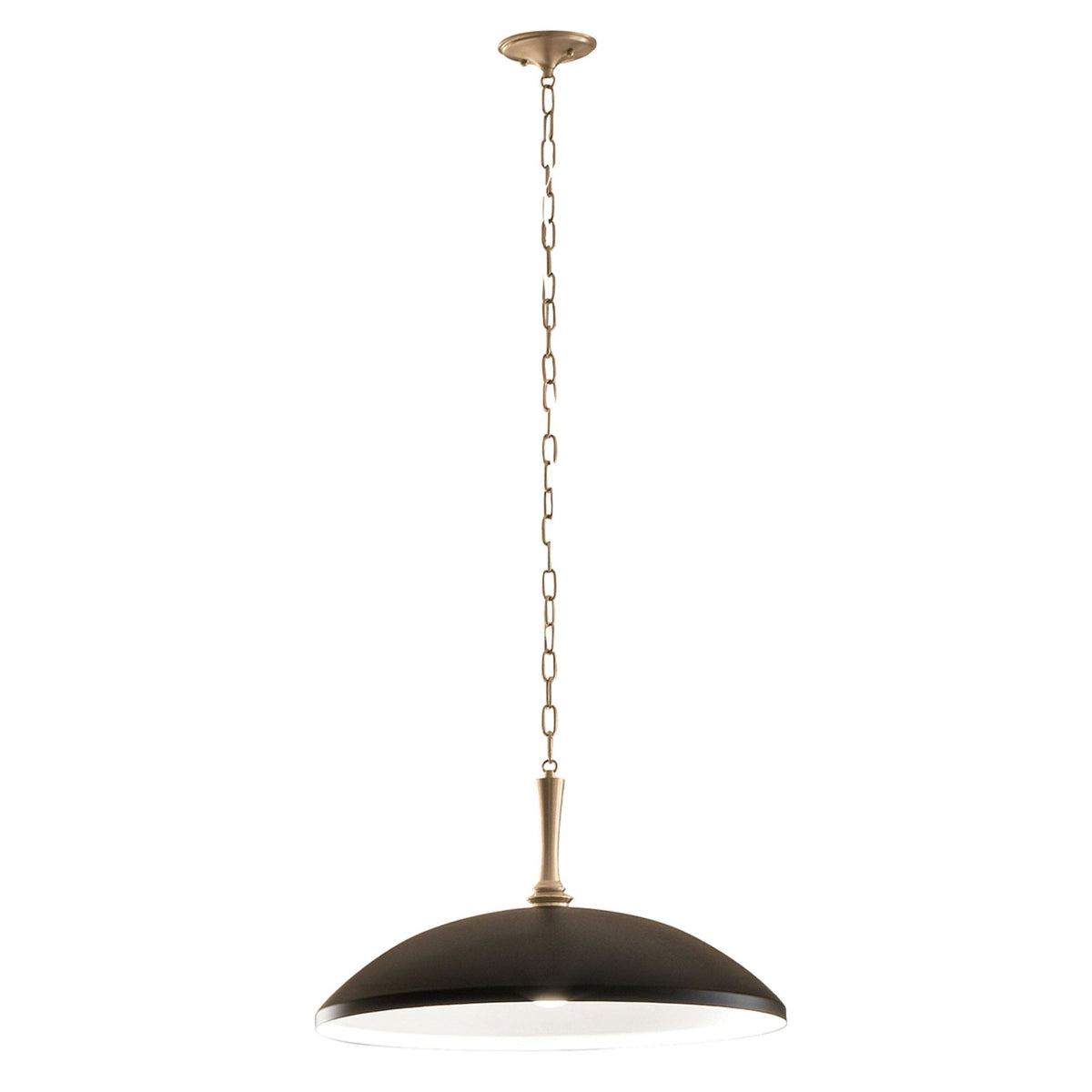 Delarosa Single Drop Pendant in Black and Champagne Bronze