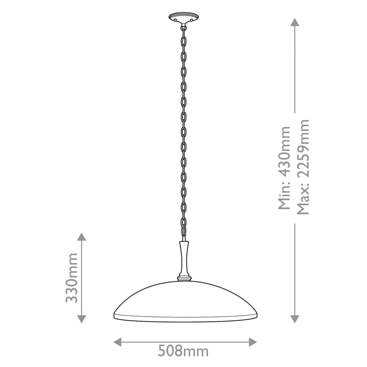 Delarosa Single Drop Pendant in Black and Champagne Bronze