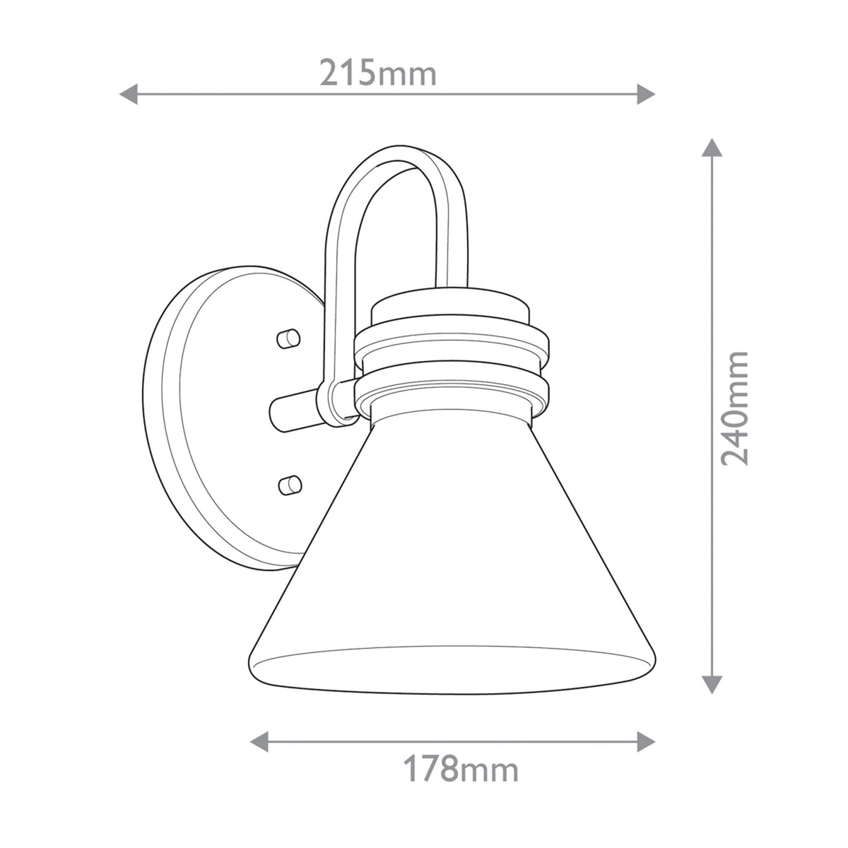 Farum IP44 Wall Light in Polished Chrome with Opal Glass Diffuser