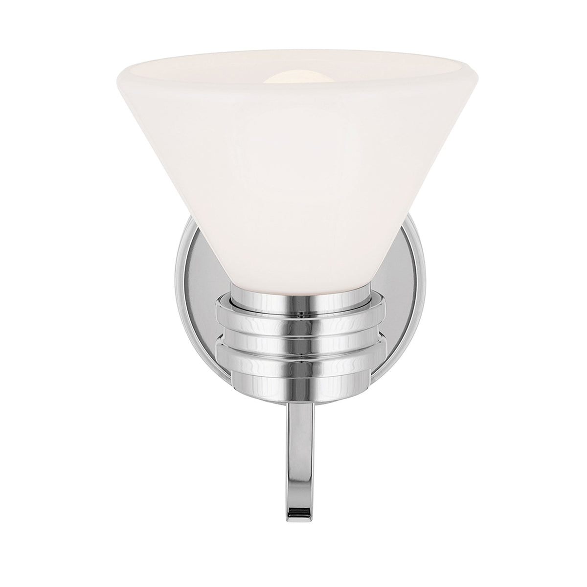 Farum IP44 Wall Light in Polished Chrome with Opal Glass Diffuser