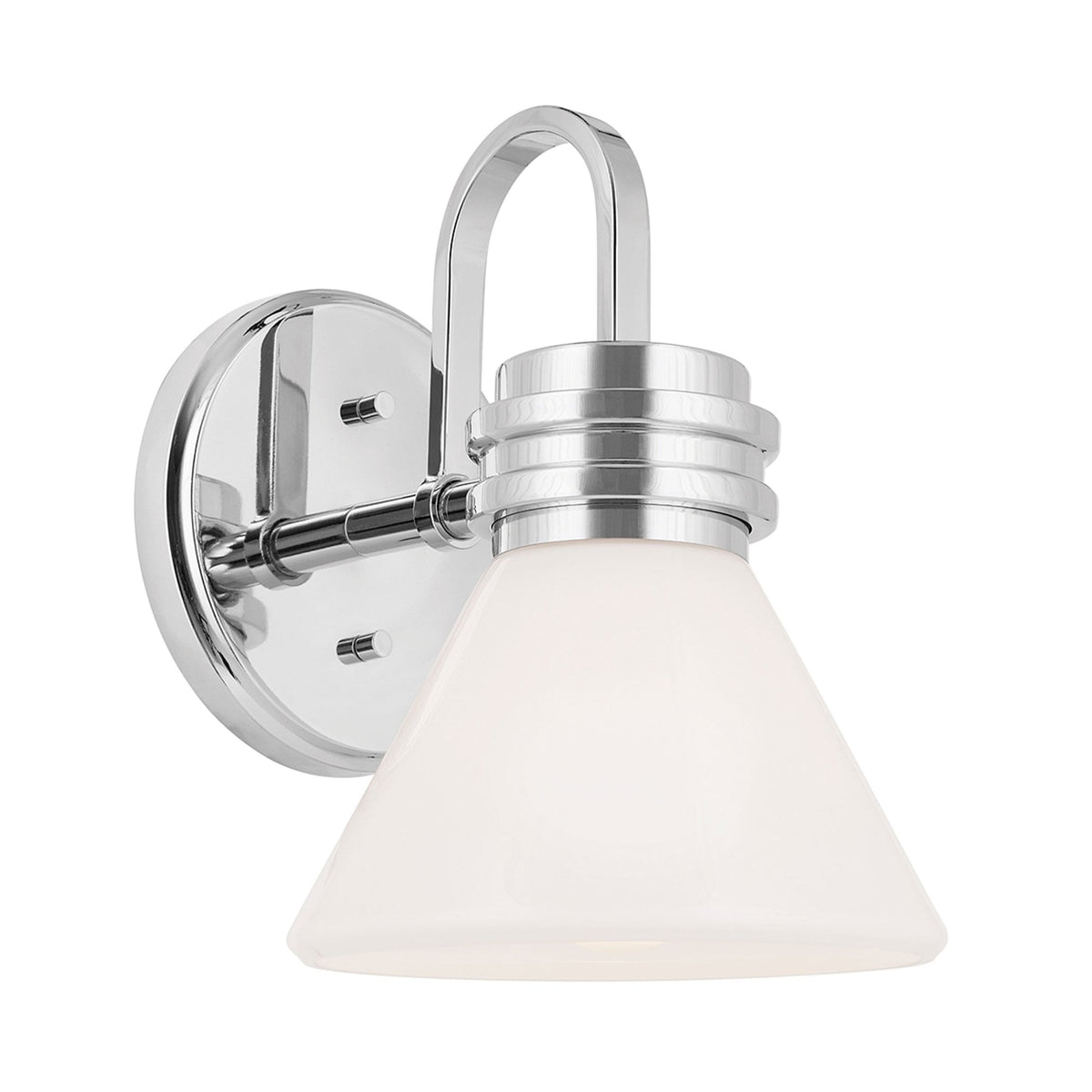 Farum IP44 Wall Light in Polished Chrome with Opal Glass Diffuser