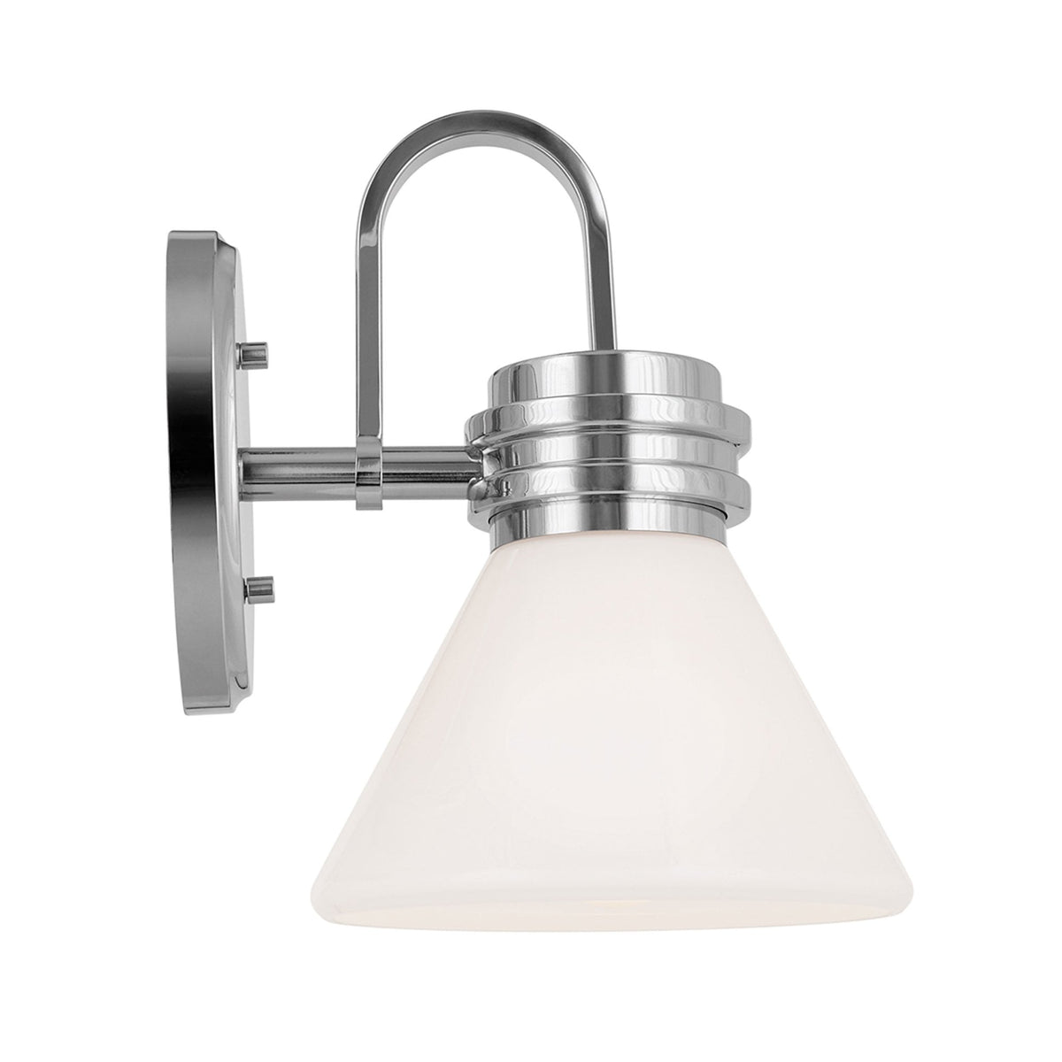 Farum IP44 Wall Light in Polished Chrome with Opal Glass Diffuser