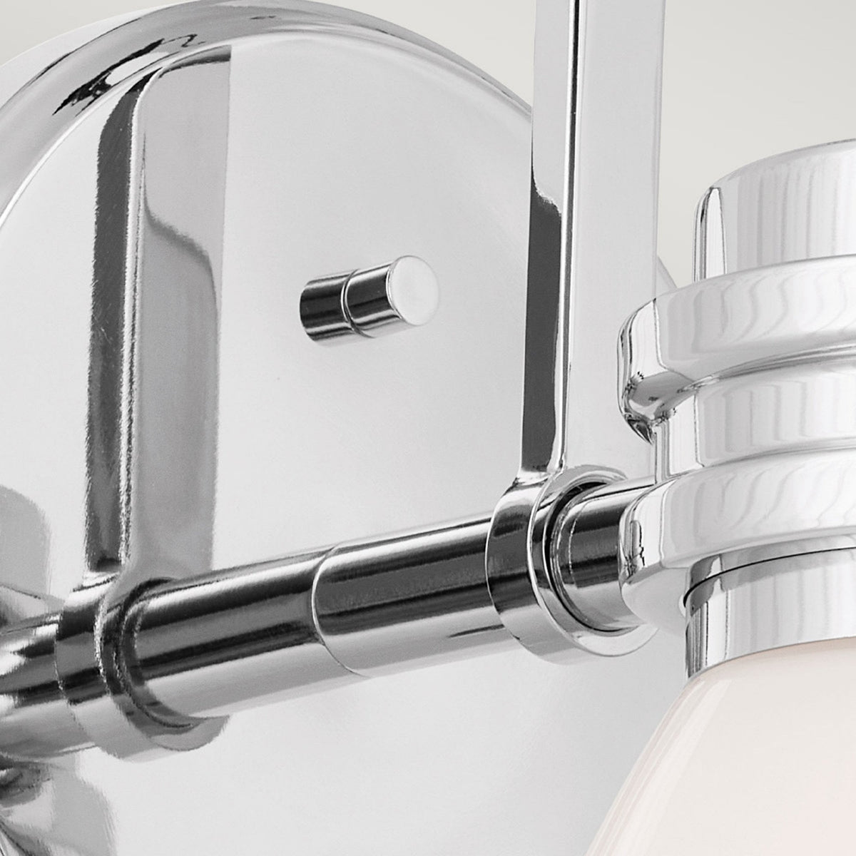 Farum IP44 Wall Light in Polished Chrome with Opal Glass Diffuser