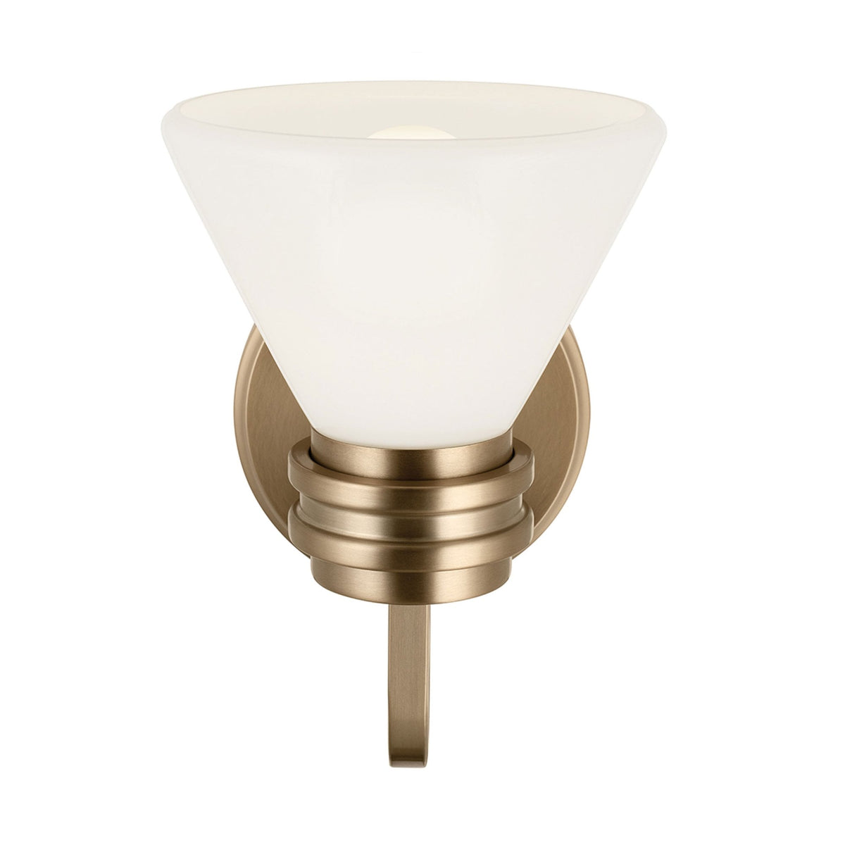 Farum IP44 Wall Light in Champagne Bronze with Opal Glass Diffuser