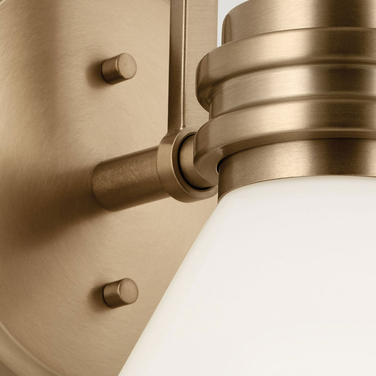 Farum IP44 Wall Light in Champagne Bronze with Opal Glass Diffuser