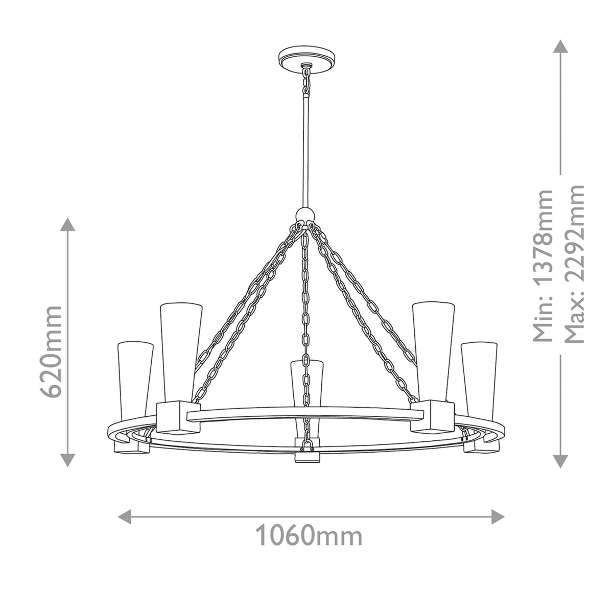 Kristy Five Lamp Chandelier in Distressed Gold with Opal Glass Diffusers