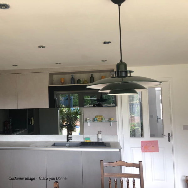 Primus I 430mm Pendant Light in Forest Green