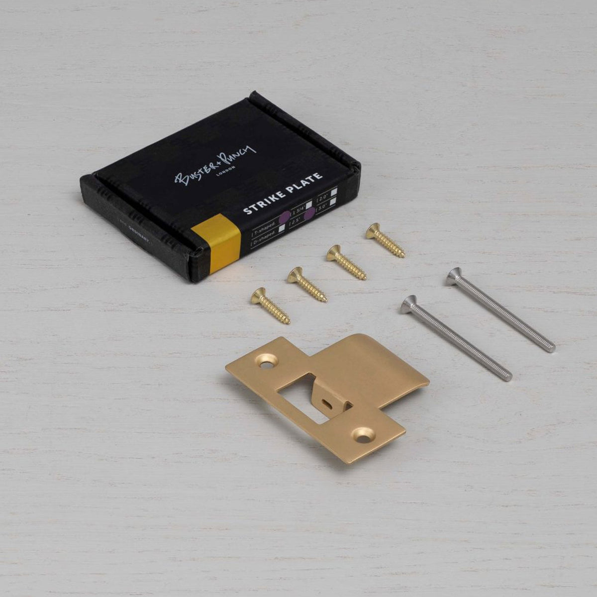 T Shaped Strike Plate in Brass for 60mm Doors