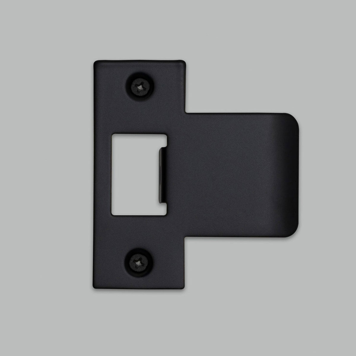 T Shaped Strike Plate in Black for 75mm Doors