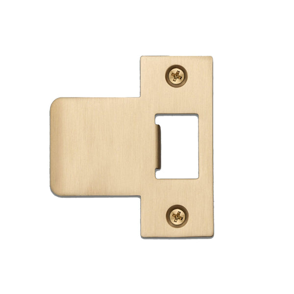 T Shaped Strike Plate in Brass for 75mm Doors