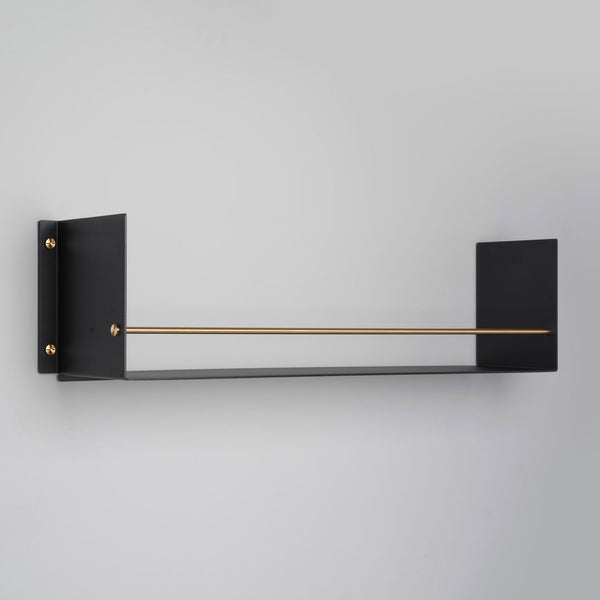 Girder Kitchen Shelf in Black & Brass
