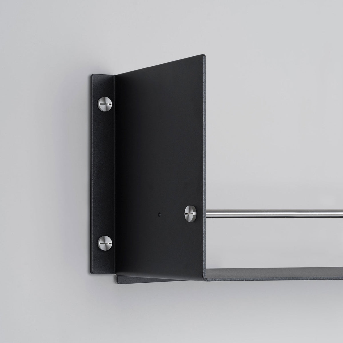 Girder Kitchen Shelf in Black & Steel