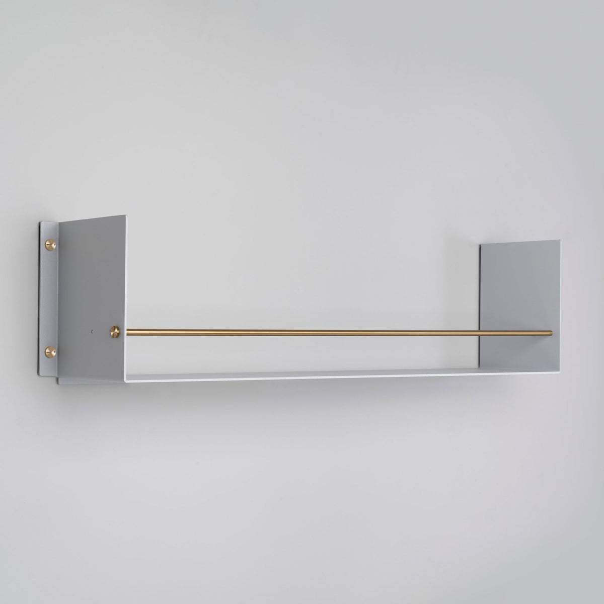 Girder Kitchen Shelf in Stone & Brass