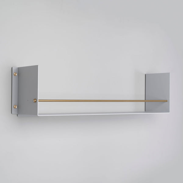 Girder Kitchen Shelf in Stone & Brass