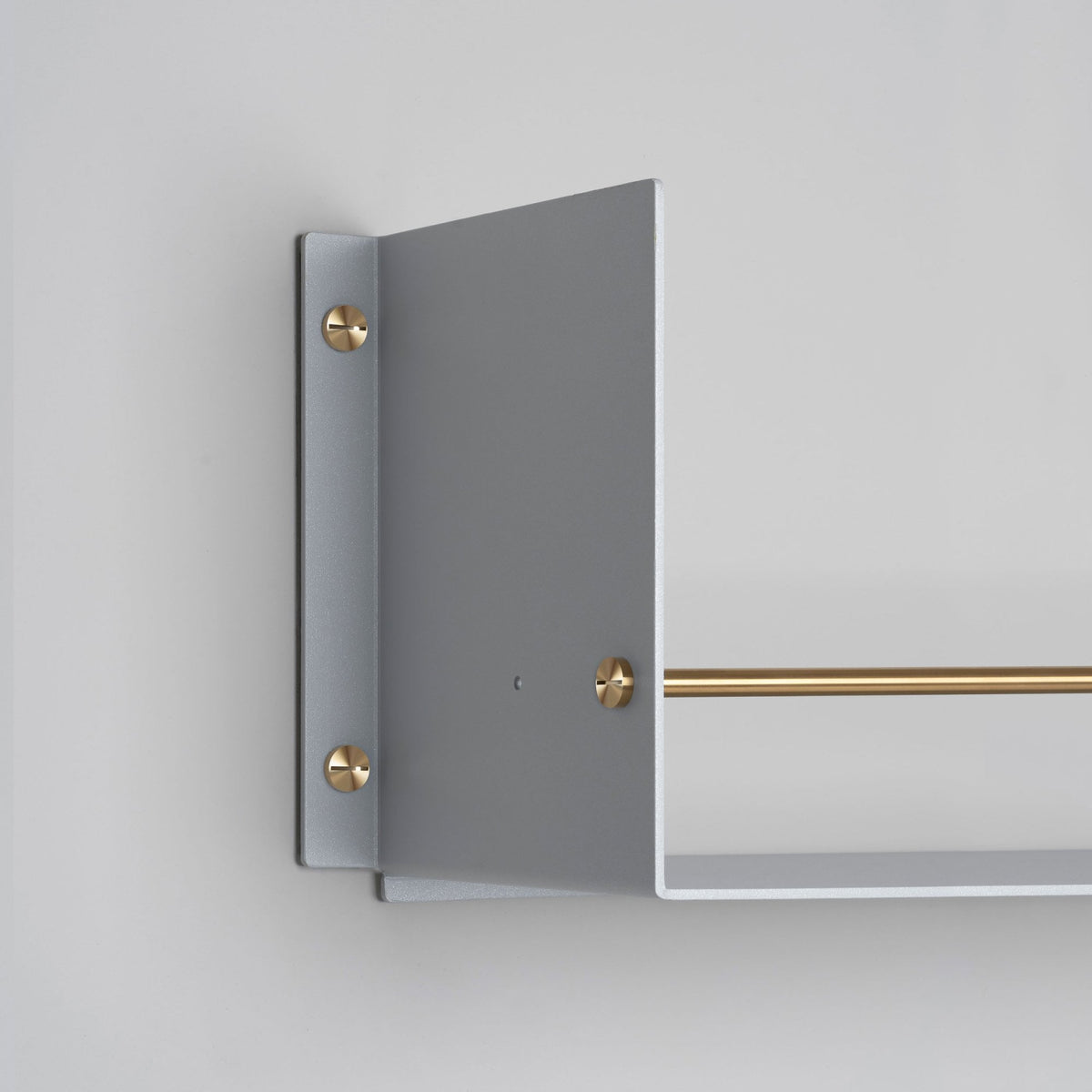 Girder Kitchen Shelf in Stone & Brass