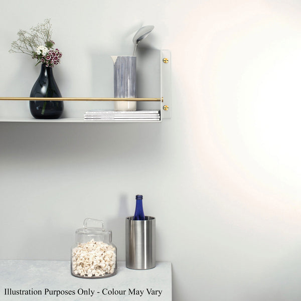 Girder Kitchen Shelf in Stone & Steel