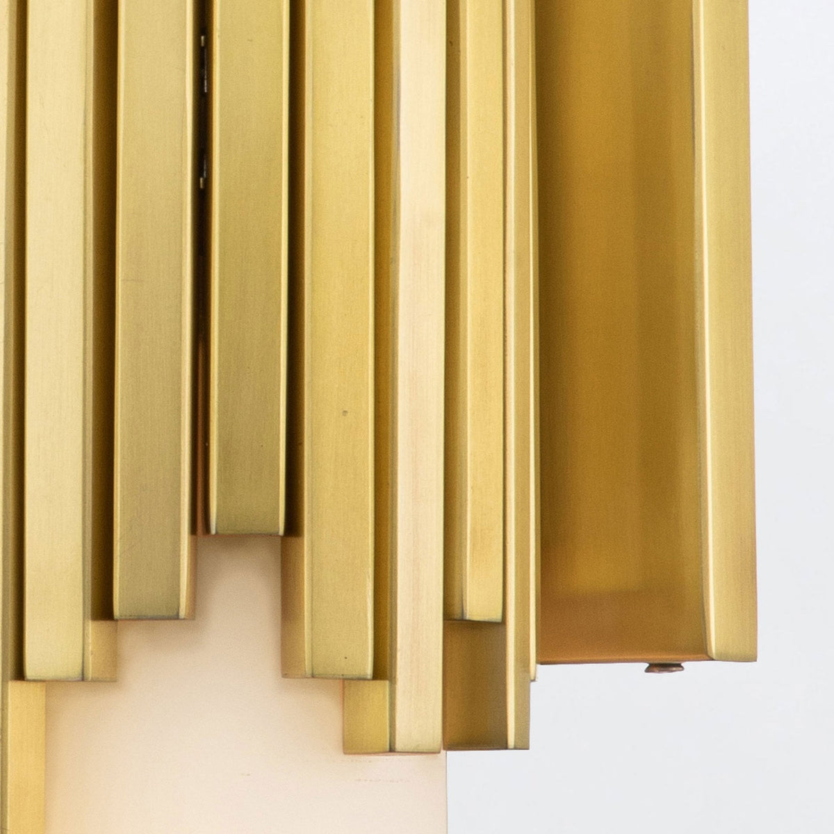 Marvele IP44 Up and Down Wall Light in Aged Brass with Opal Glass Diffusers