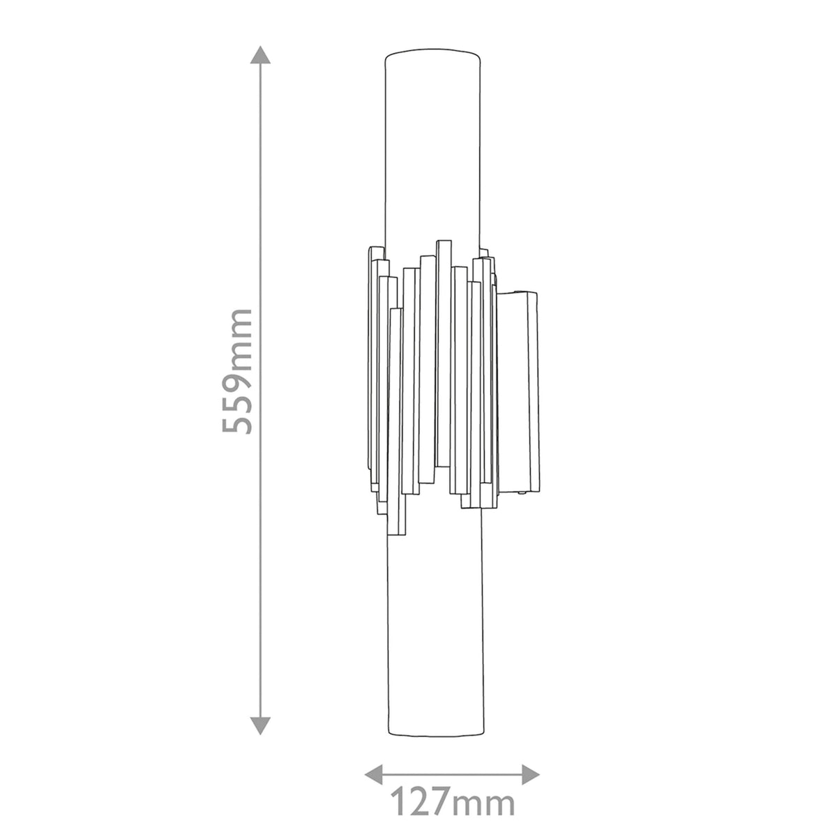 Marvele IP44 Up and Down Wall Light in Aged Brass with Opal Glass Diffusers