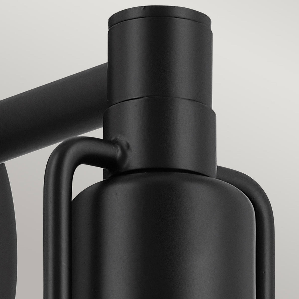 Niva Wall or Pendant or Semi Flush Light in Black with Satin Etched Opal Glass