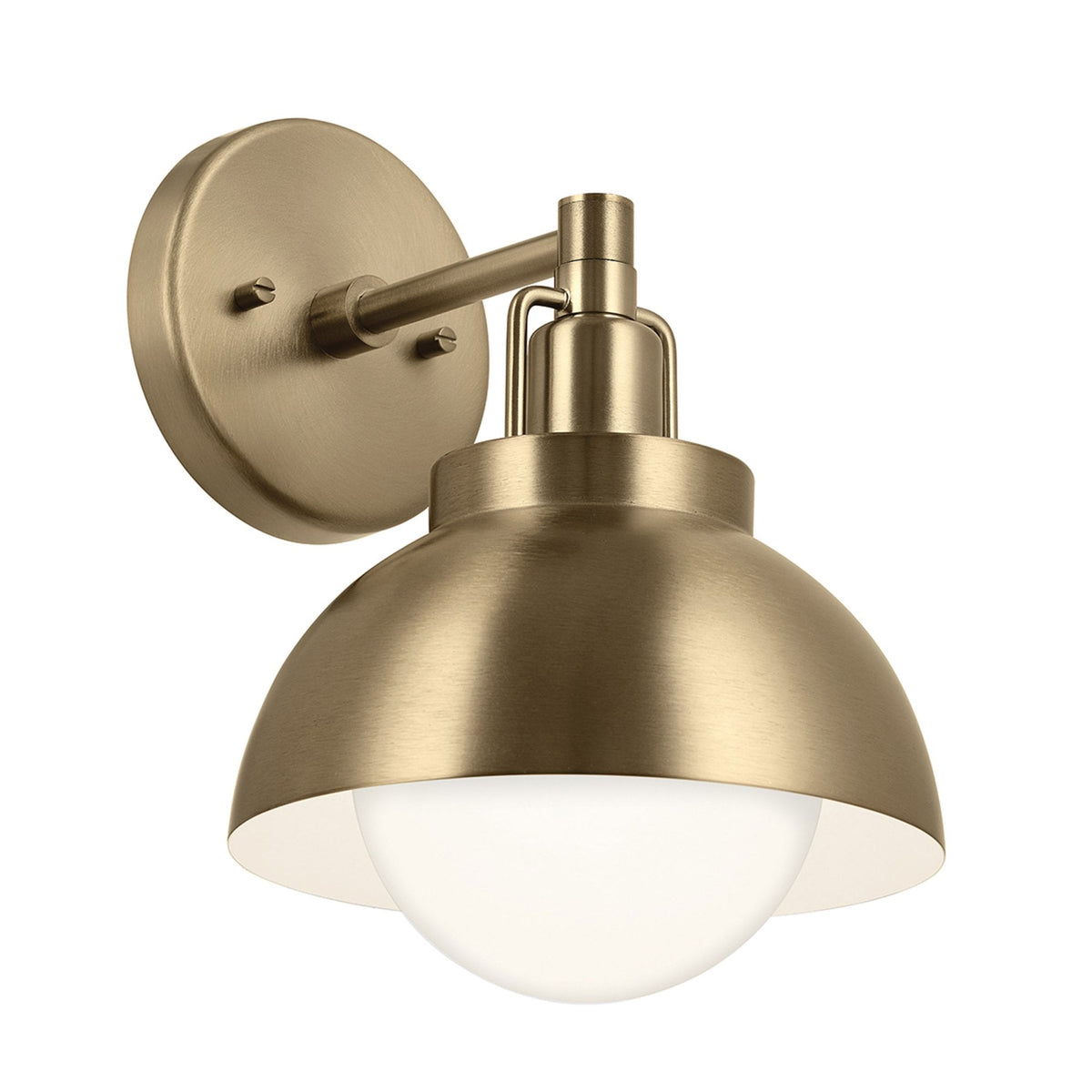 Niva Wall or Pendant or Semi Flush Light in Champagne Bronze with Satin Etched Opal Glass