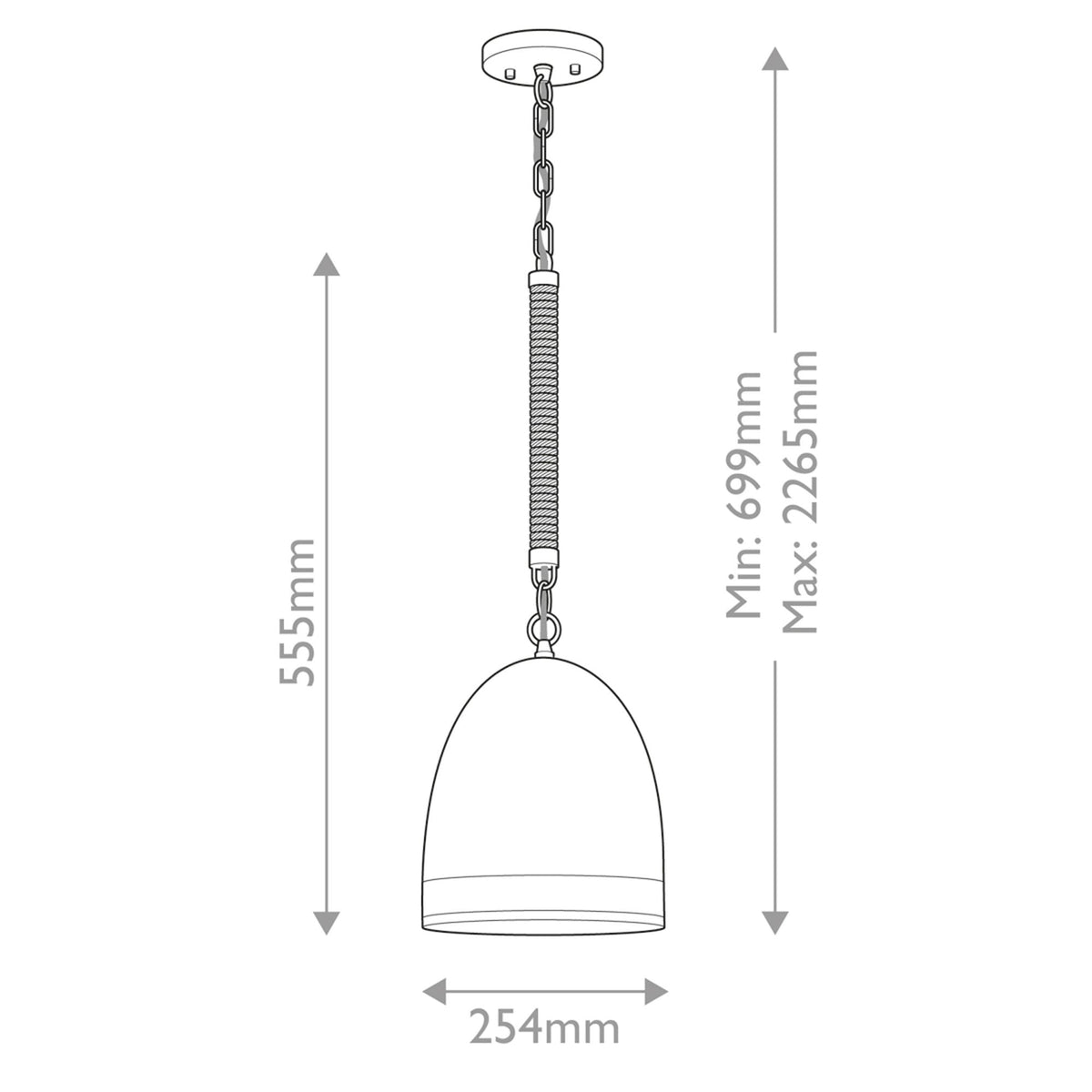 Nash Single Drop Pendant in Antique Nickel and Jute Rope with Off White Ceramic Shade