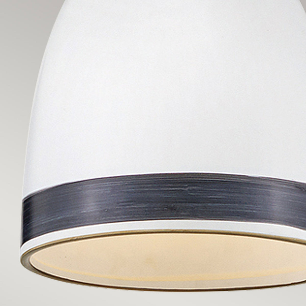 Nash Single Drop Pendant in Heritage Brass and Jute Rope with Off White Ceramic Shade