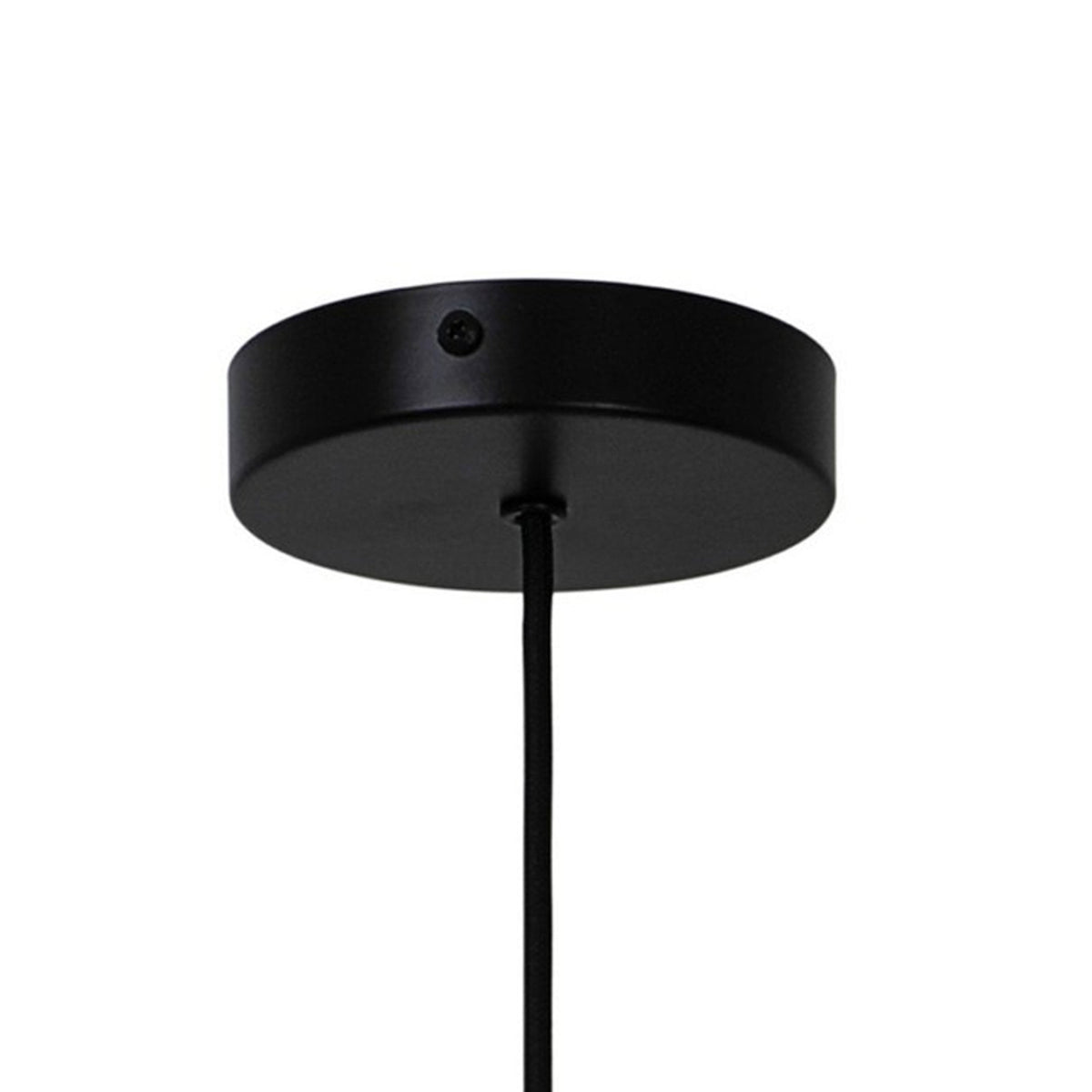 Contina Pendant in Black with Opal Glass