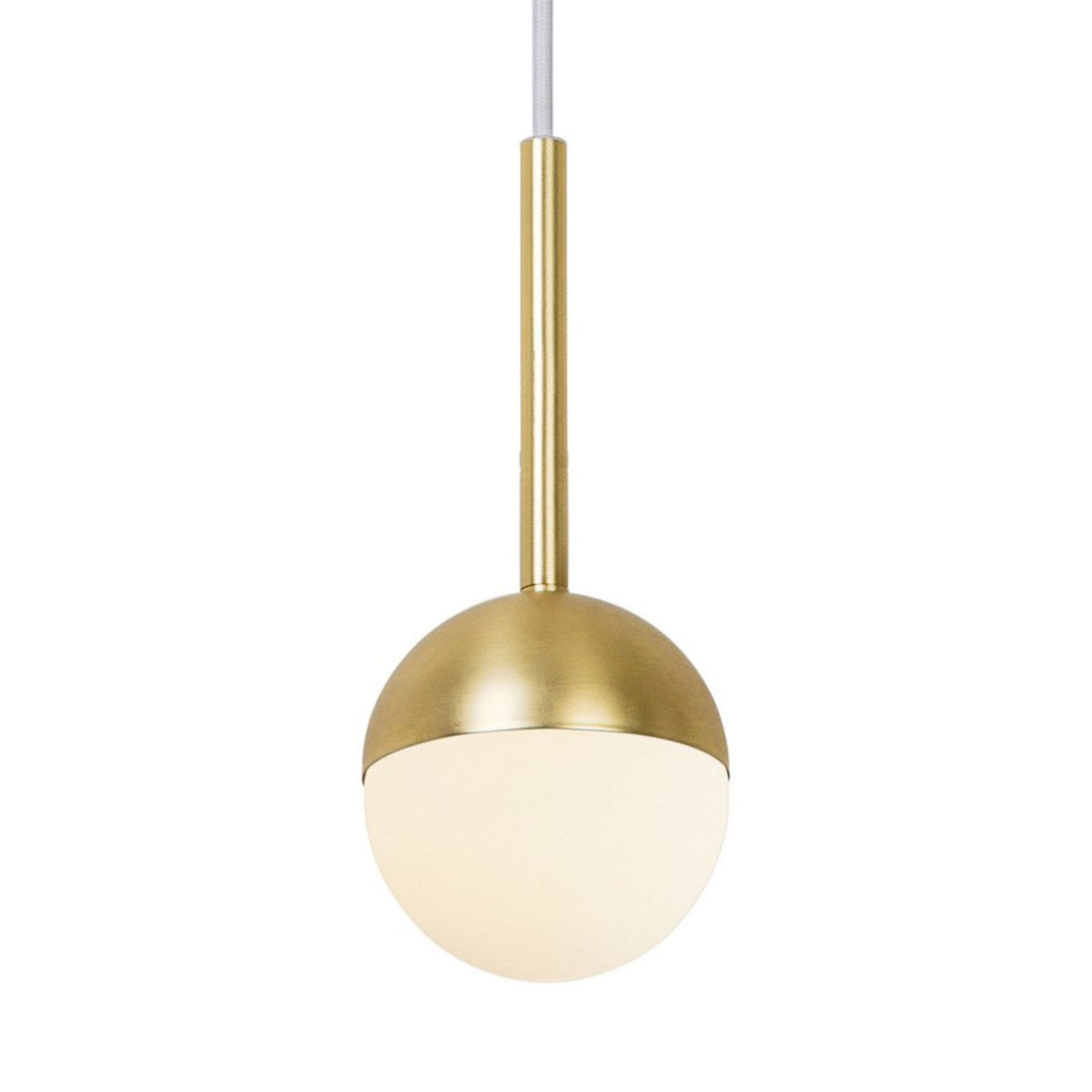 Contina Pendant in Brass with Opal Glass