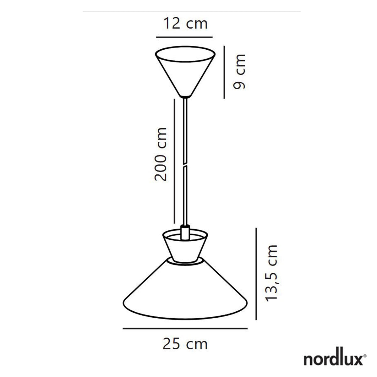 Dial 25 Pendant in Black