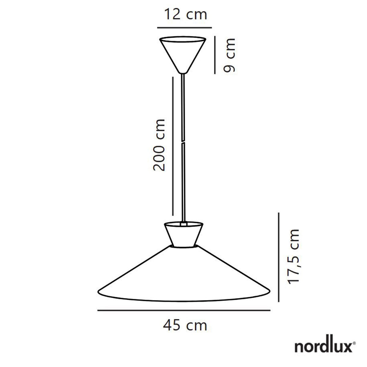 Dial 45 Pendant in Black