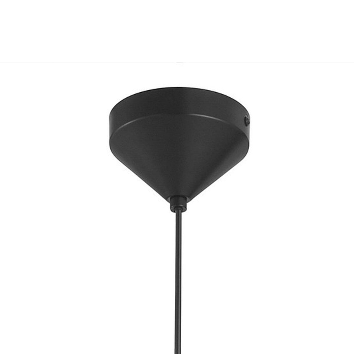 Dicte 53 Pendant in Black with White Pleated Cotton Shade