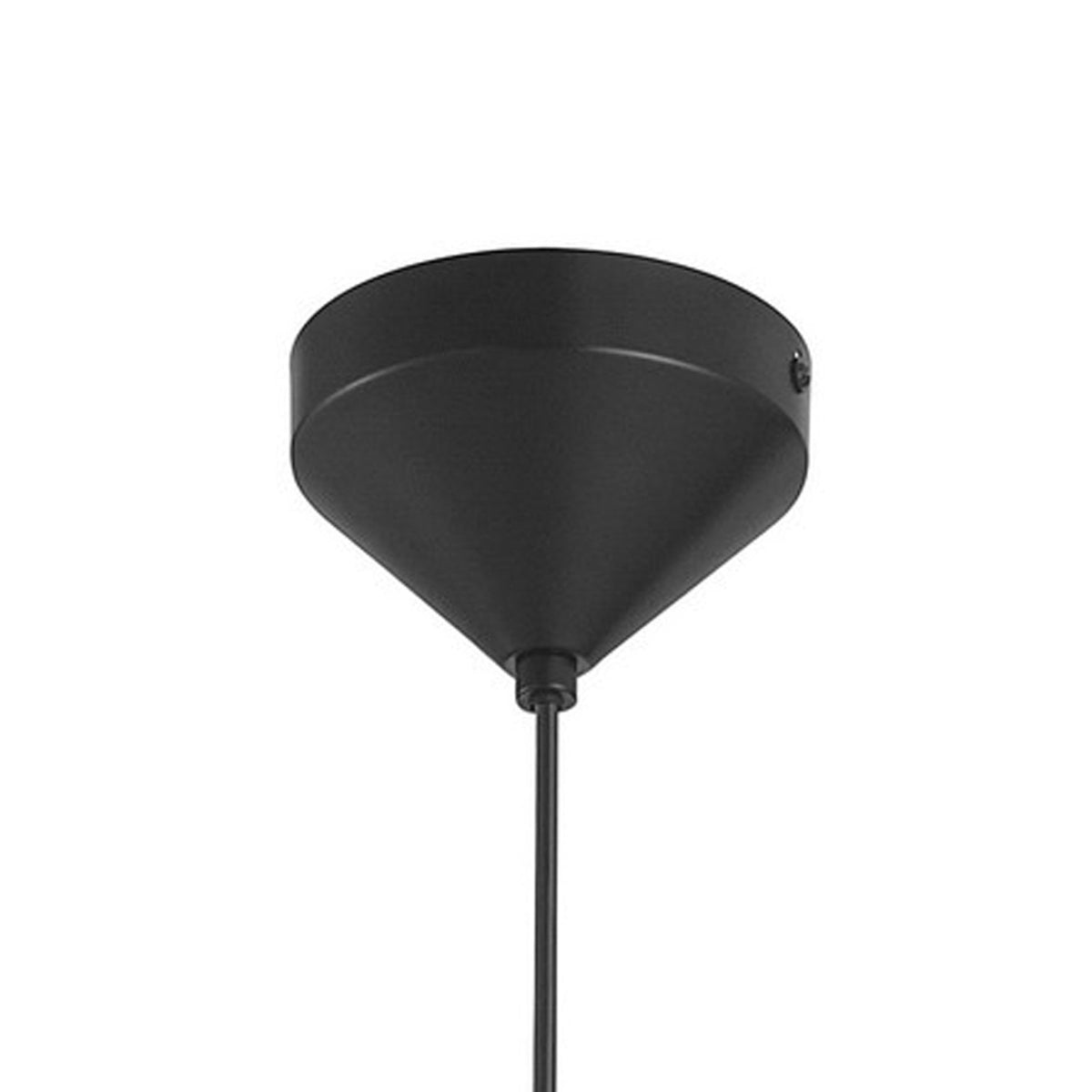 Dicte 40 Pendant in Black with White Pleated Cotton Shade