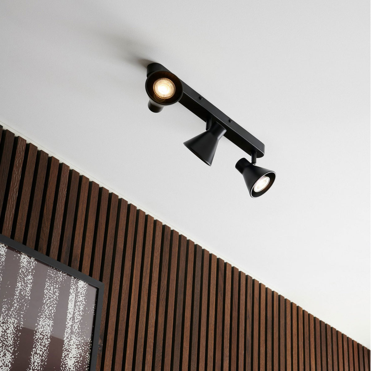Eik Three Light Bar Spotlight in Black