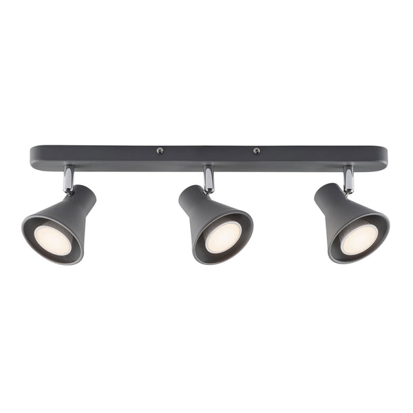 Eik Three Light Bar Spotlight in Grey