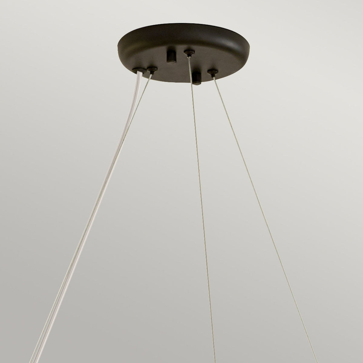 Palta Nine Light Circular Chandelier in Satin Black
