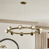 Palta Nine Light Circular Chandelier in Champagne Bronze