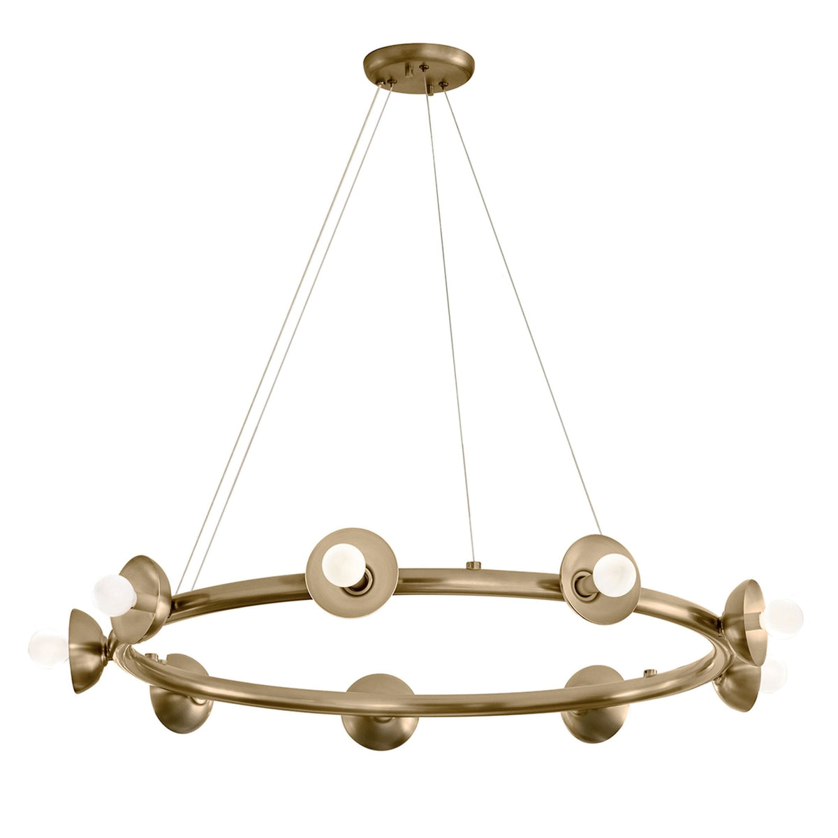 Palta Nine Light Circular Chandelier in Champagne Bronze