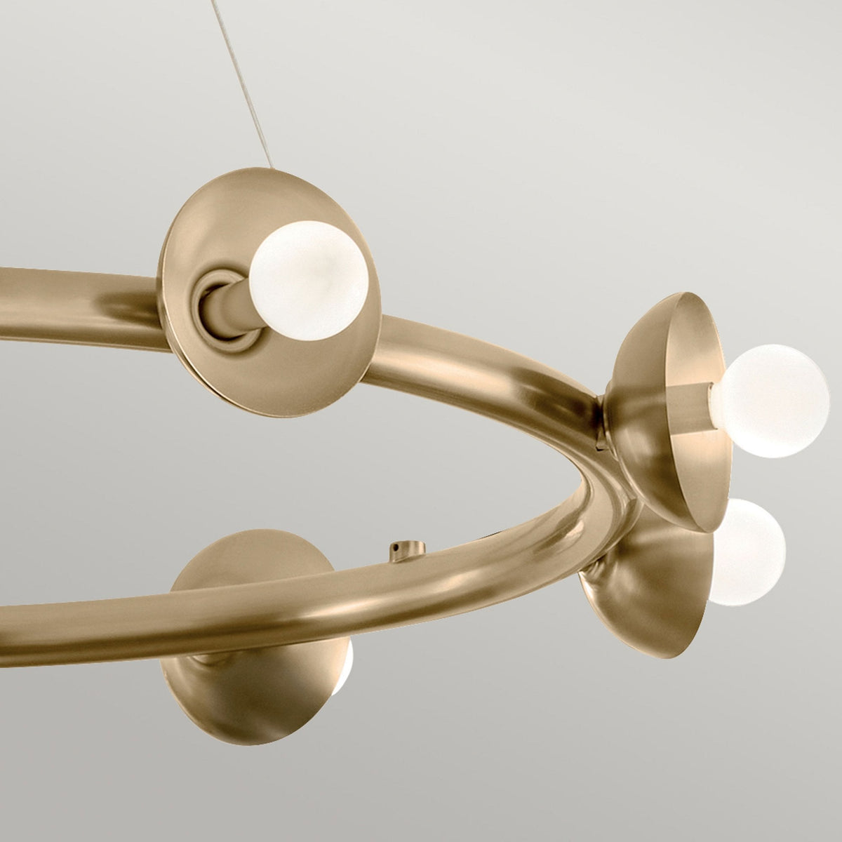 Palta Nine Light Circular Chandelier in Champagne Bronze