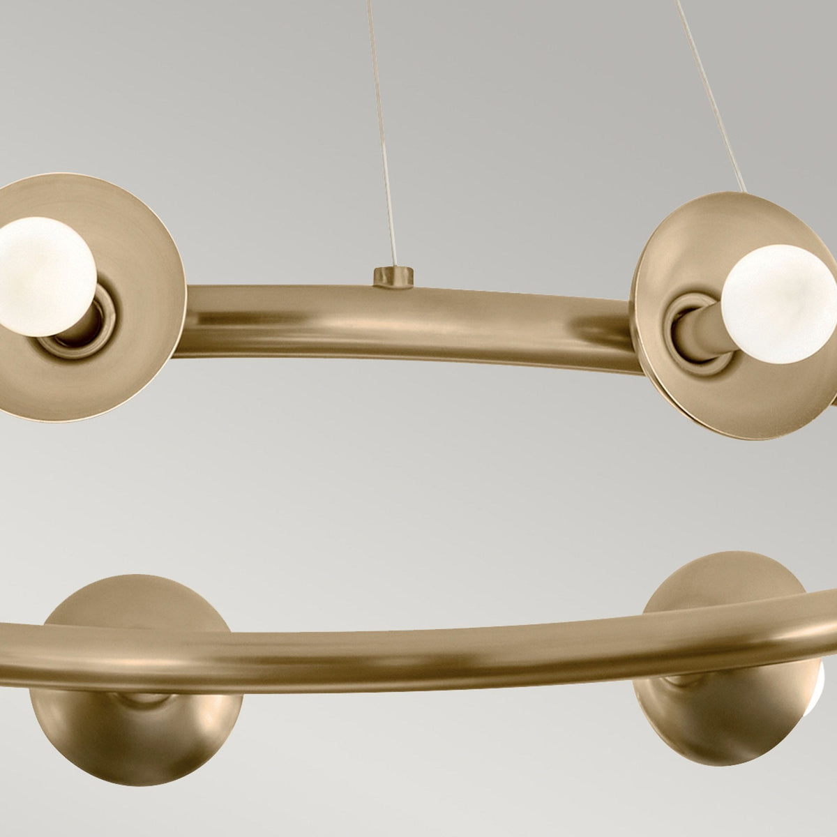 Palta Nine Light Circular Chandelier in Champagne Bronze